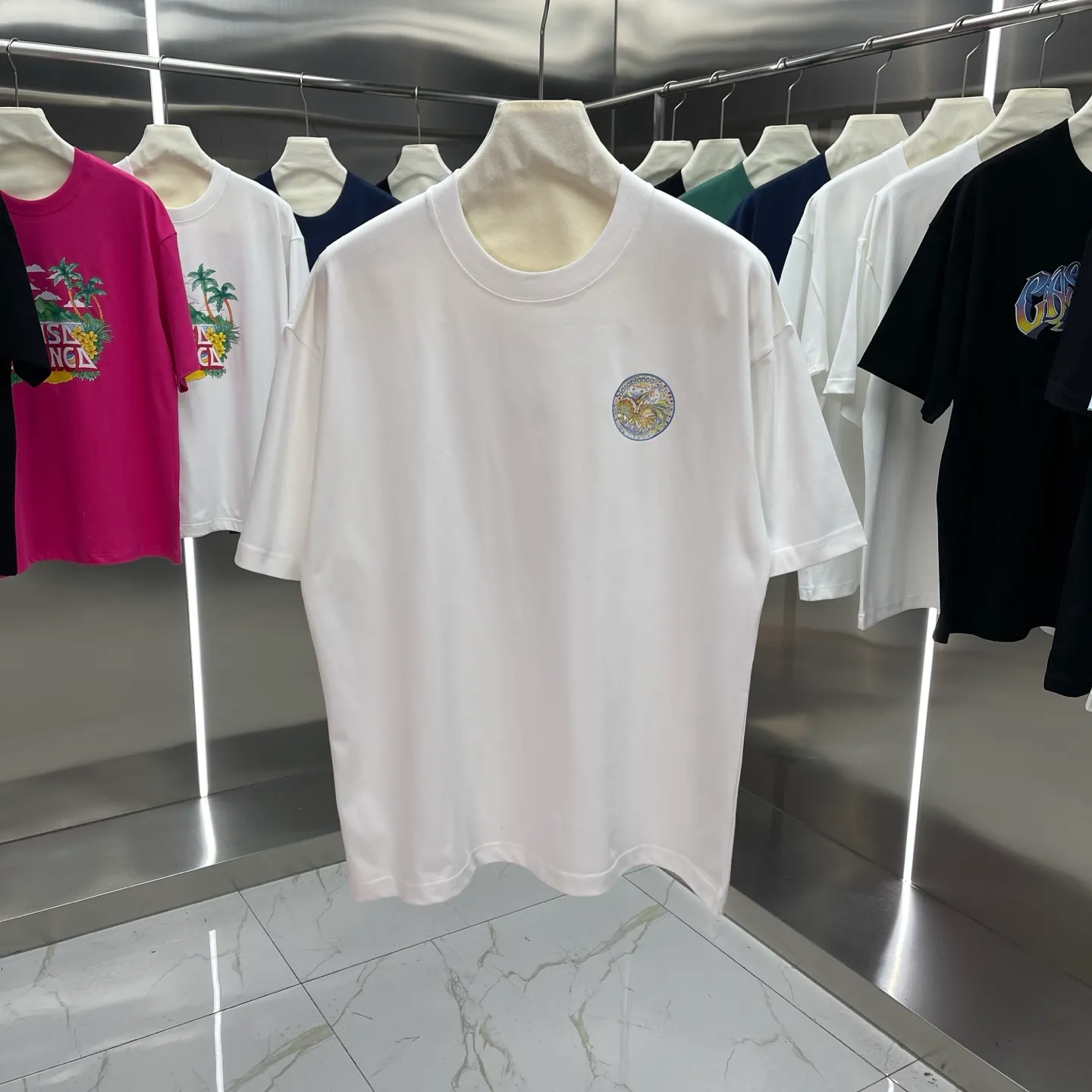 25ss New Arrival Casablanca Classic Series T ～ ， ， 。 ， Classic ， In Stock ！ ：White Black Royal Blue Size：S M L XL XXL